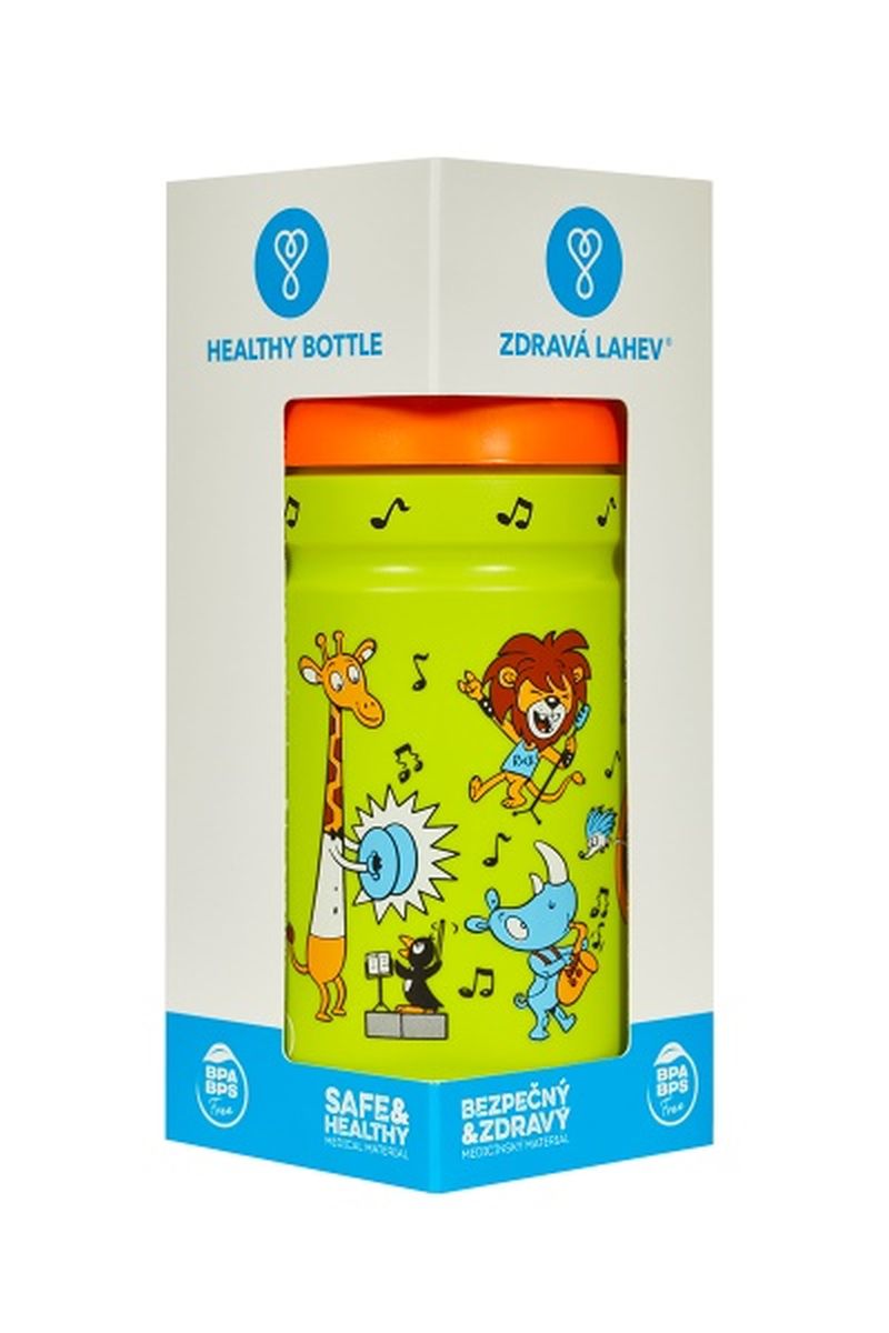 Zdravá lahev ZOO kapela 0,5 l - zelená - VÝPRODEJ